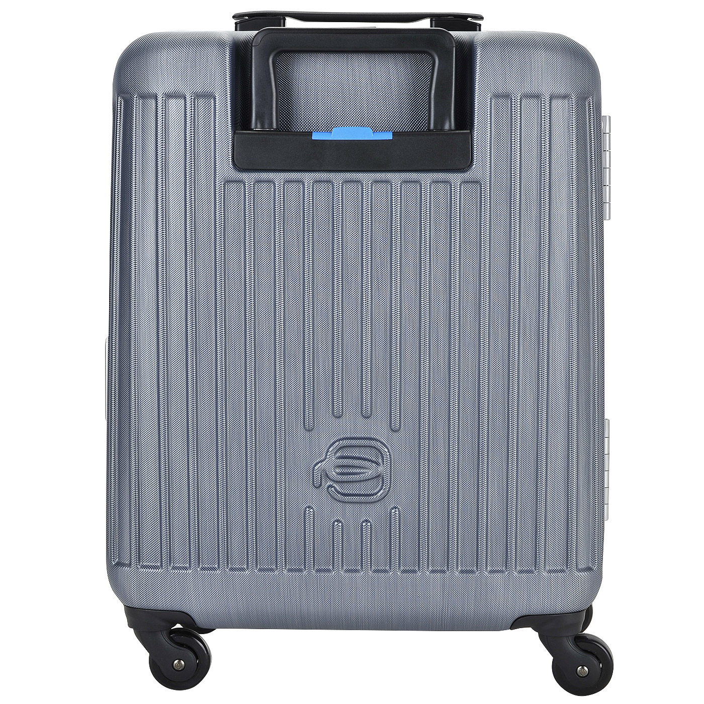 Серый чемодан из поликарбоната на колесах Piquadro Relyght