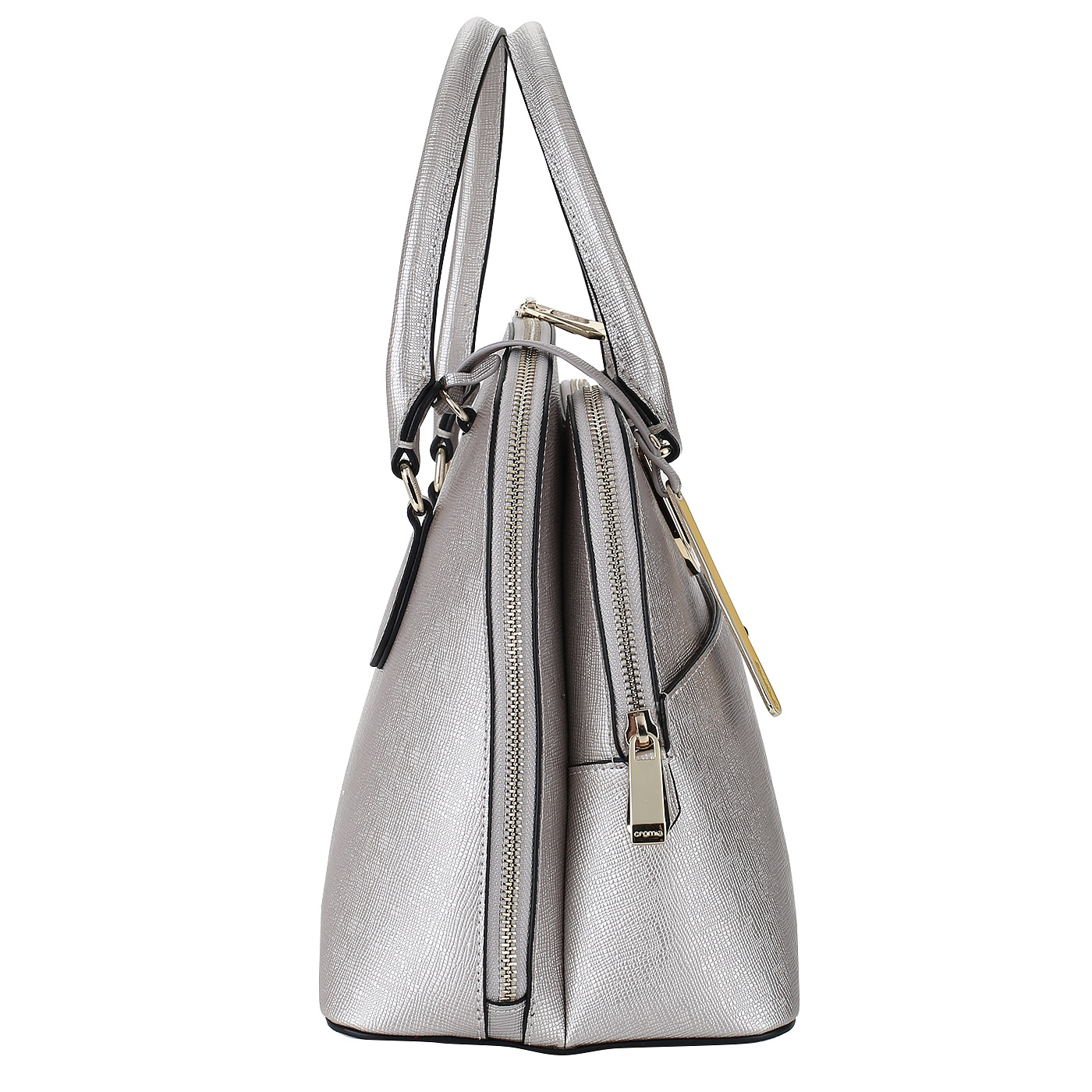 Женская сумка из серебристого сафьяна Cromia Mina