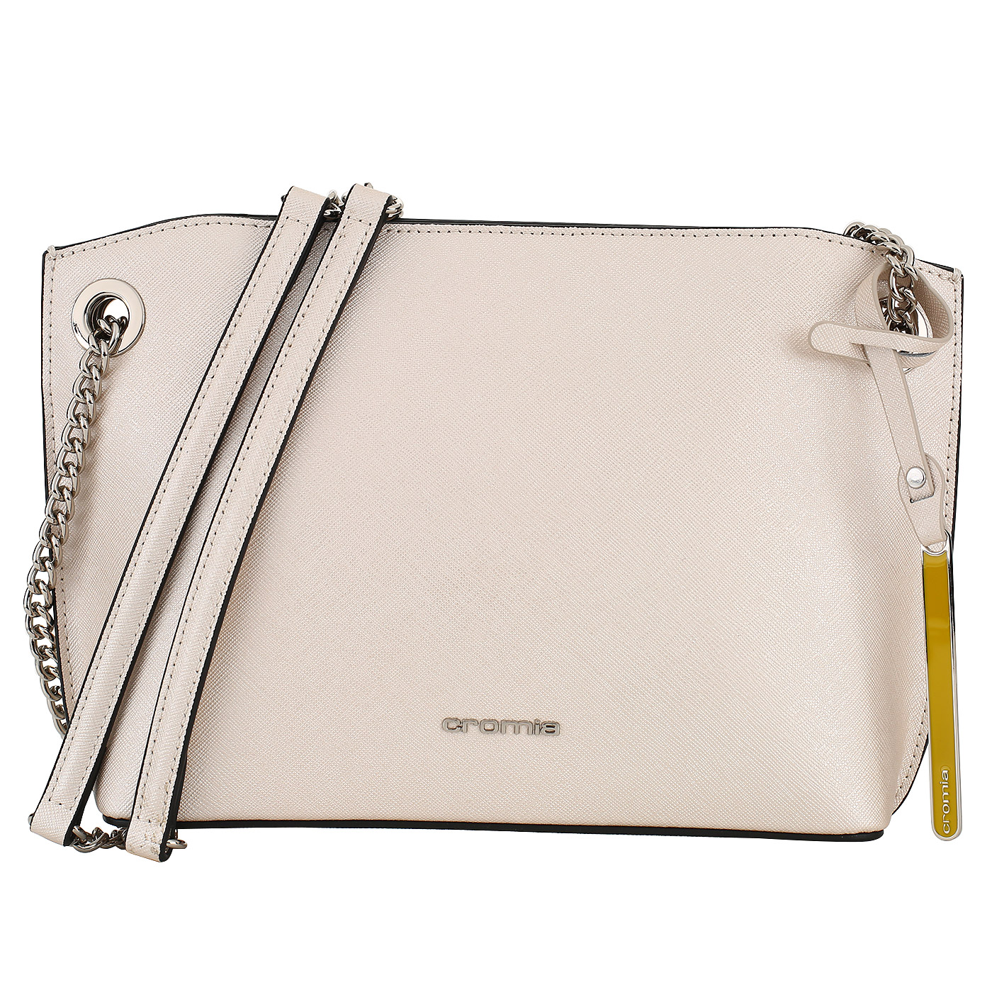 Cromia Женская сафьяновая сумочка с плечевой цепочкой