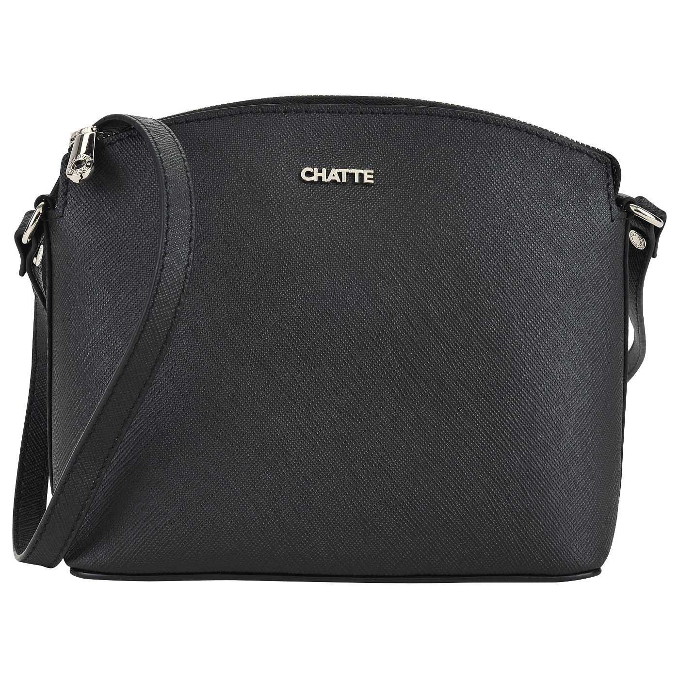 Chatte Женская черная сумочка из натуральной сафьяновой кожи