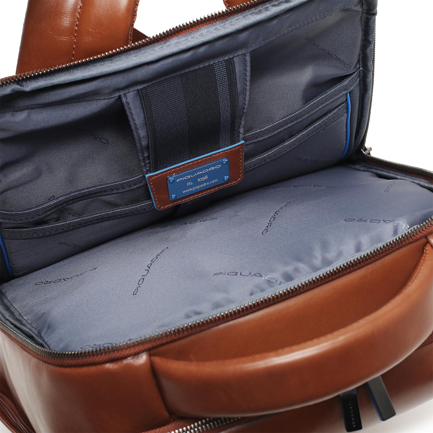 Кожаный рюкзак Piquadro Blue square