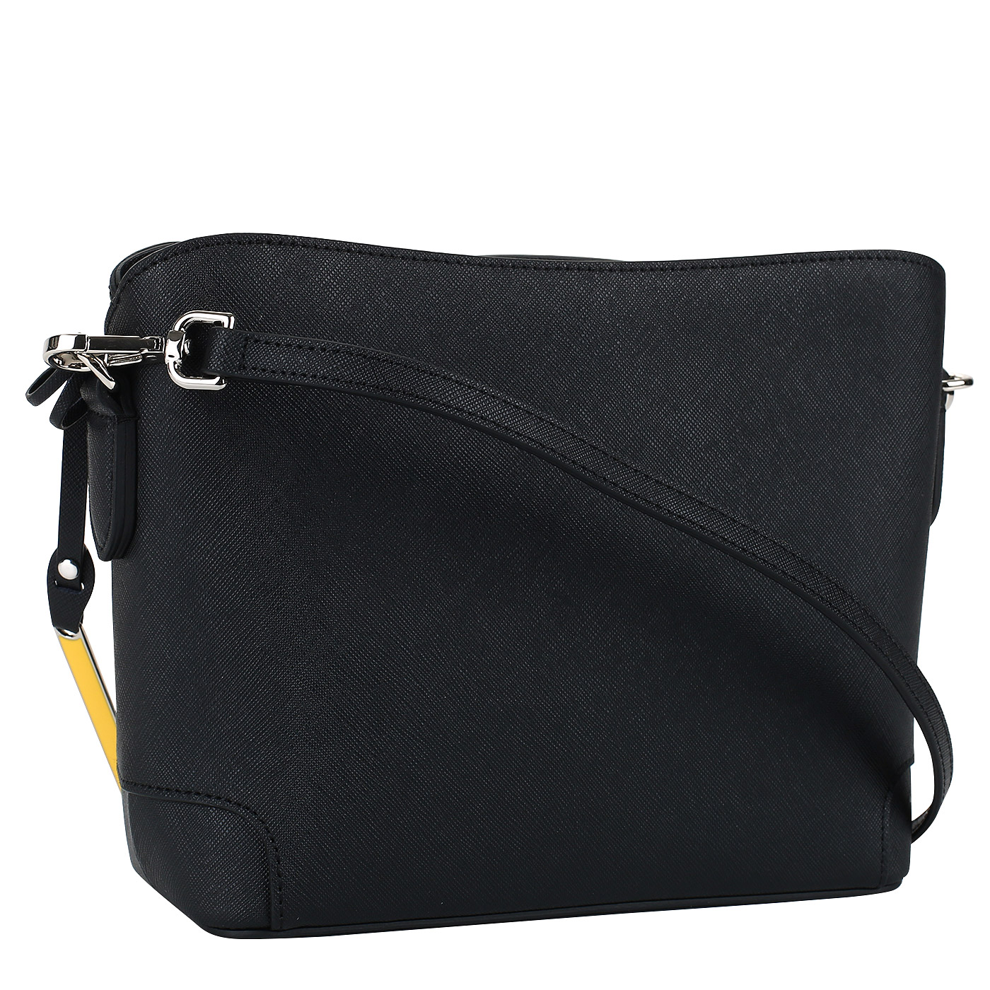 Черная женская сафьяновая сумочка Cromia Wisper