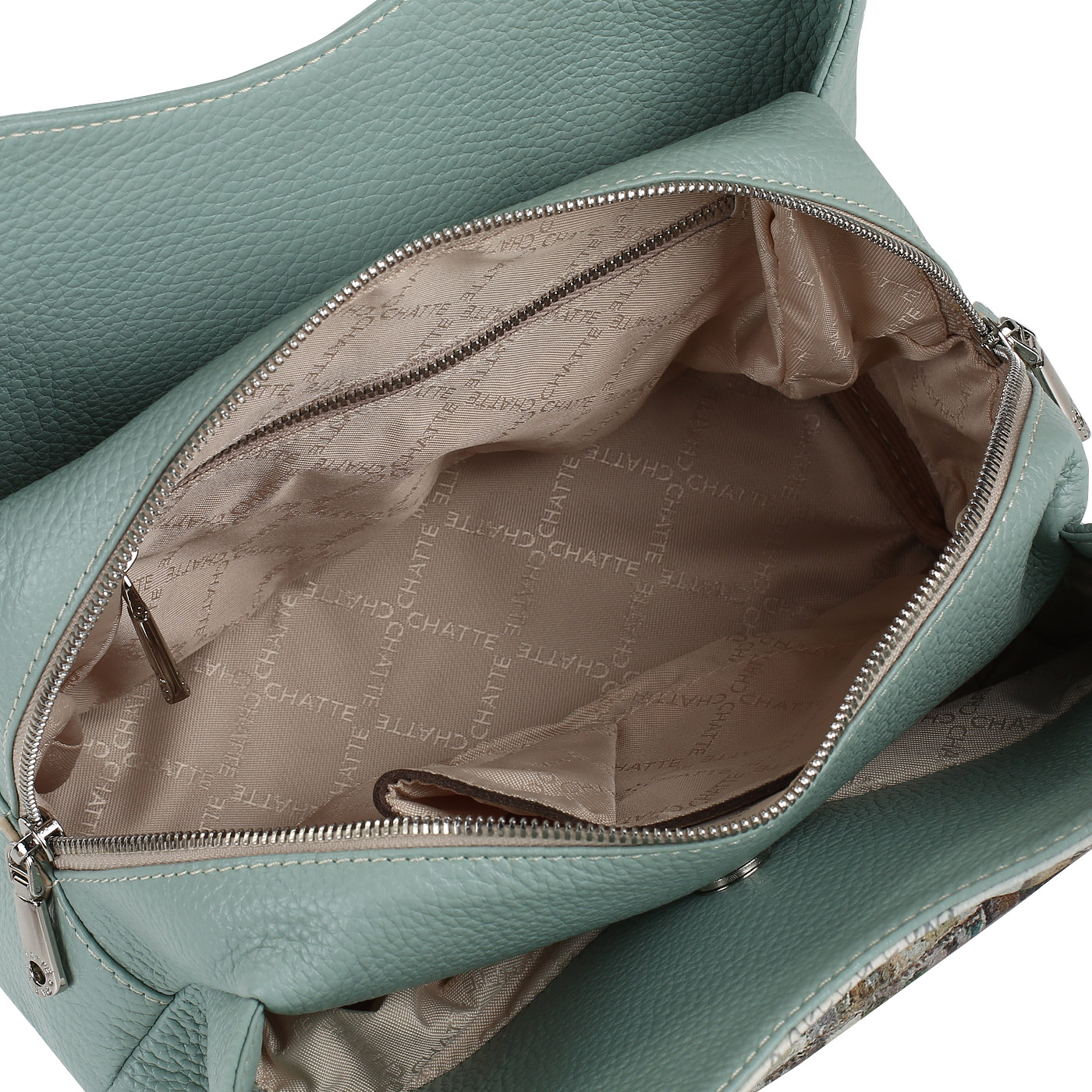 Женская кожаная сумка с тремя отделами Chatte 