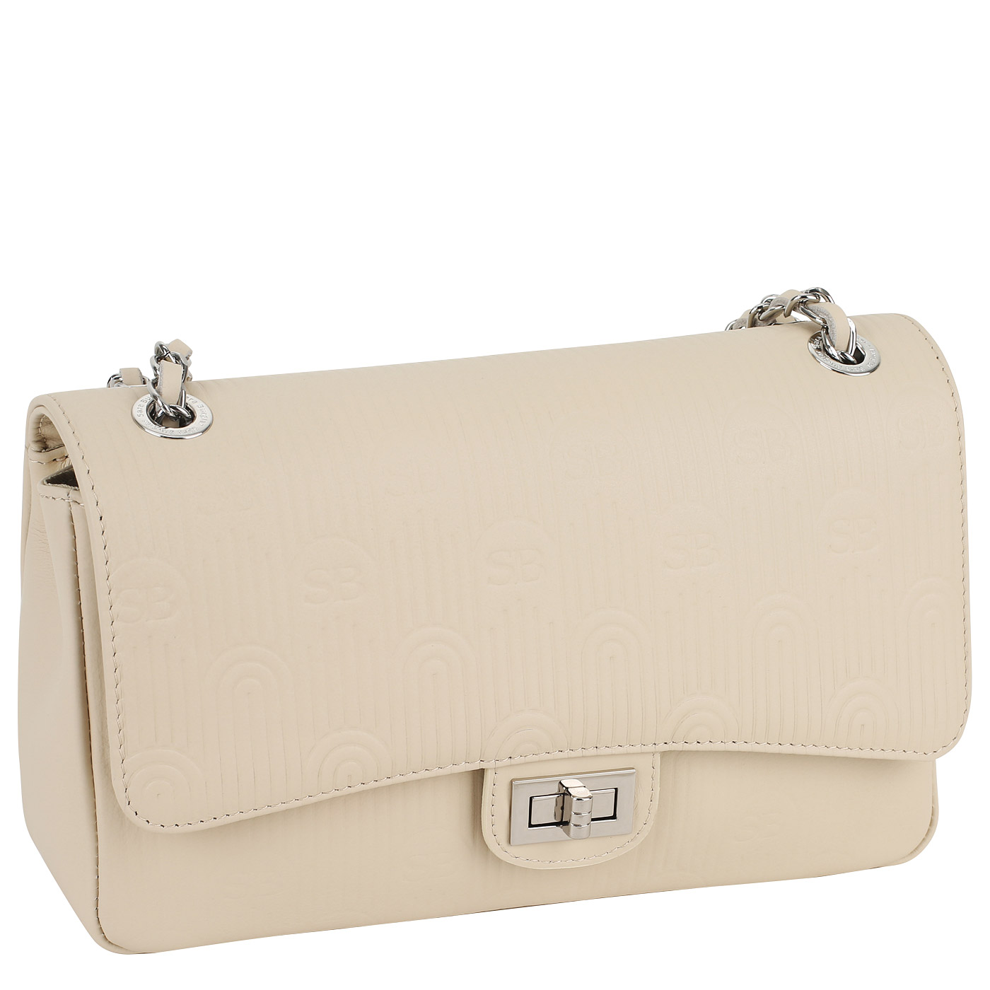 Кожаная сумка с цепочкой Sara Burglar Elena Gem