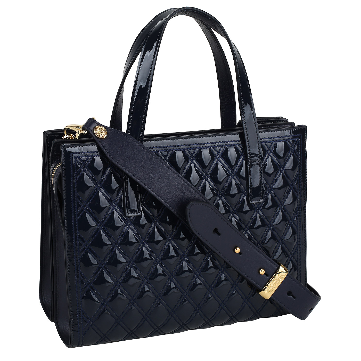 Кожаная сумка Valentino Orlandi Amelia shining