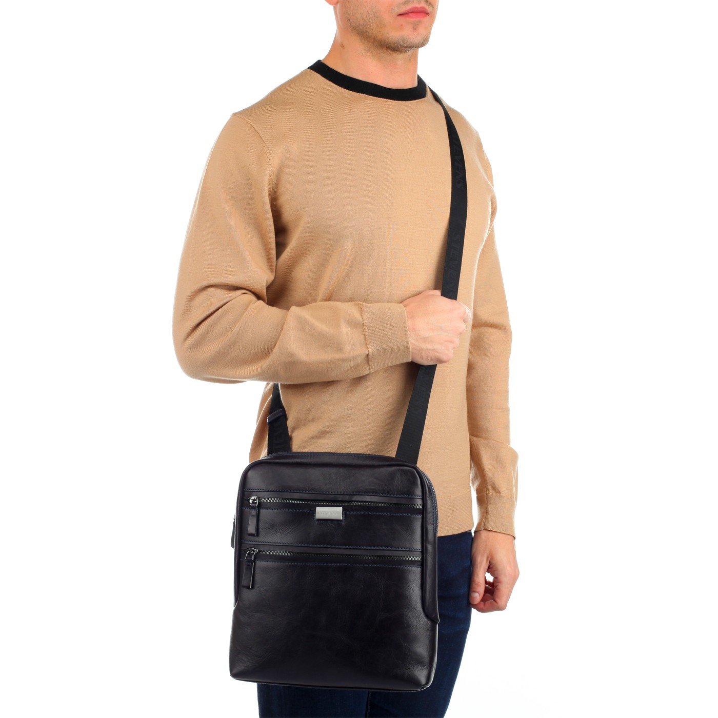 Мужская сумка-планшет с кармашками для визиток Stevens 