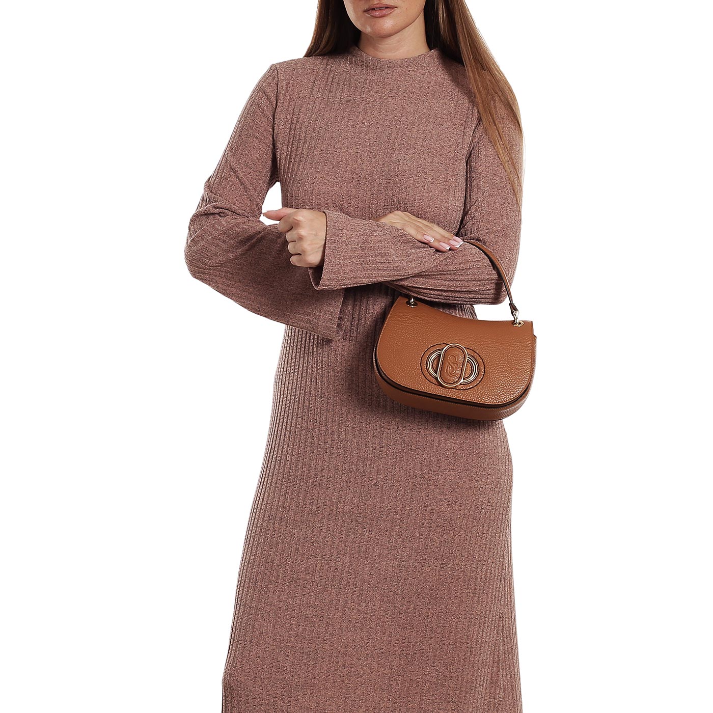 Кожаная сумка Carlo Salvatelli Madeleine gemma