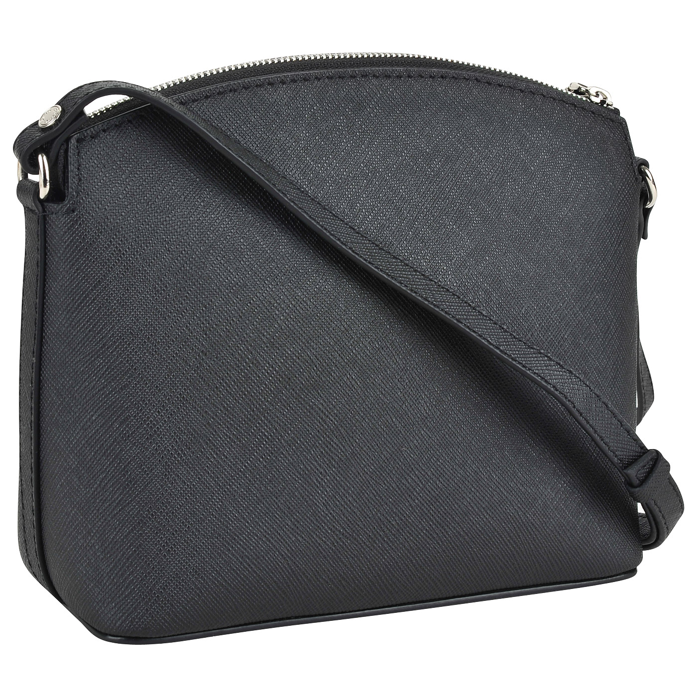 Женская черная сумочка из натуральной сафьяновой кожи Chatte 