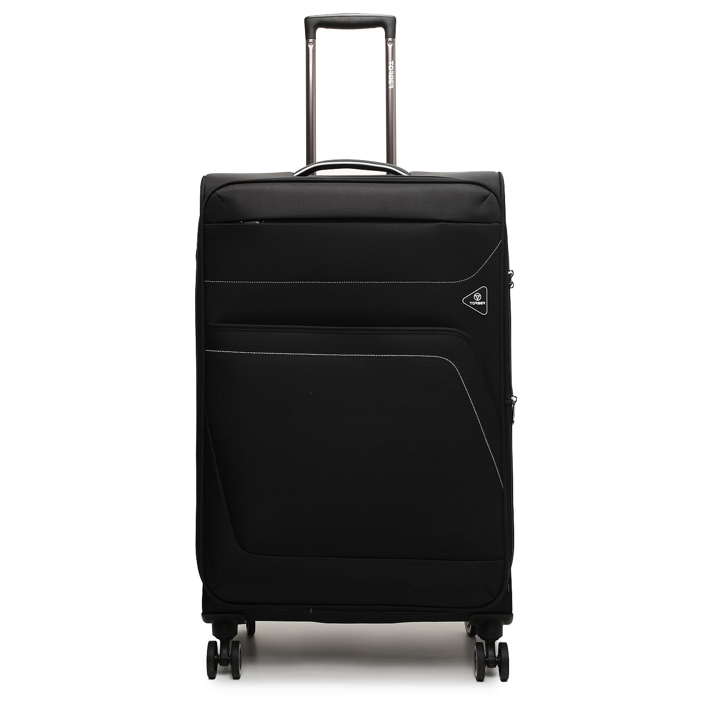 Чемодан большой L тканевый Torber Nero